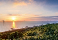 秋田由利本荘洋上風力が想定している由利本荘市沖洋上風力発電のイメージ。（画像: レノバの発表資料より）