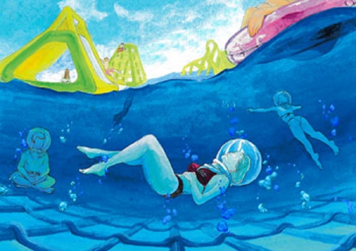 ダムや河川まで水中環境を整える空気供給装置（イメージ図：荏原製作所発表資料より）