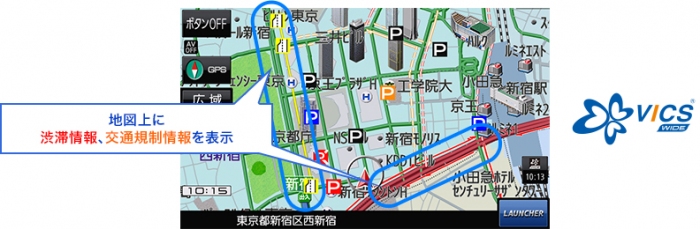 スイテルート案内の表示画面（画像: パナソニックの発表資料より）