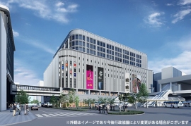 ヨドバシ仙台第1ビルの完成イメージ（ヨドバシホールディングス発表資料より）