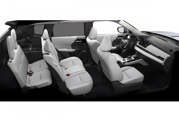 新型「アウトランダー」シート構成（画像: 三菱自動車工業の発表資料より）