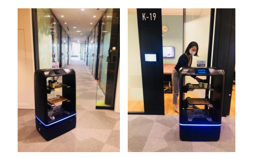 飲み物をデリバリーするロボット（三菱地所発表資料より）