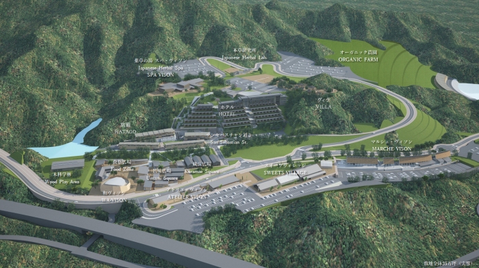 ヴィソンの全体完成予想図（三重故郷創生プロジェクト発表資料より）
