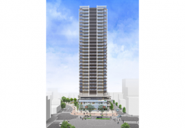 複合施設の完成イメージ（野村不動産発表資料より）