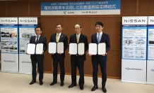 日産グループと合志市による災害連携協定の締結会見（画像: 日産自動車発表資料より）