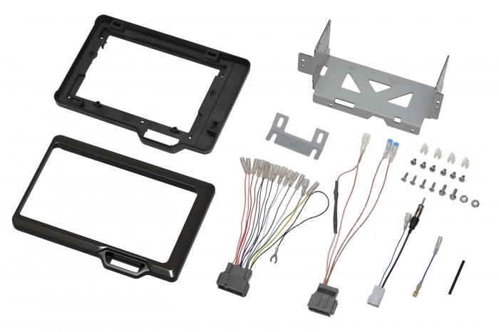 9インチカーナビゲーション用カーAVインストレーションセット「TBX-H011」構成パーツ（画像：カナック企画発表資料より）