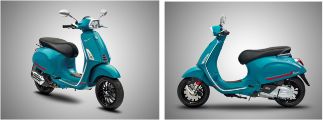 Vespa Sprint S 150 アウダーチェブルー（画像: ピアッジオグループジャパンの発表資料）
