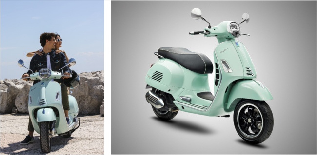 Vespa GTS Super 150 リラックスグリーン（画像: ピアッジオグループジャパンの発表資料）
