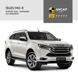 ANCAPでファイブスターを獲得した　いすゞMU-X　（画像：いすゞ自動車株式会社発表資料より）


