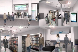 ファミリーマートが東武鉄道の岩槻駅に出店する無人決済店舗のイメージ（画像: ファミリーマートの発表資料より）