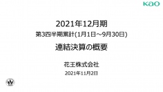 花王、3Qの営業利益は前年比9.2%減　化粧品やケミカルにより増収も原材料価格上昇の影響を大きく受ける