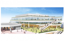 複合施設の開業イメージ（南海電気鉄道発表資料より）