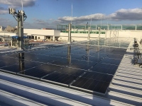 ららぽーと福岡に設置された太陽光発電（サニックス発表資料より）