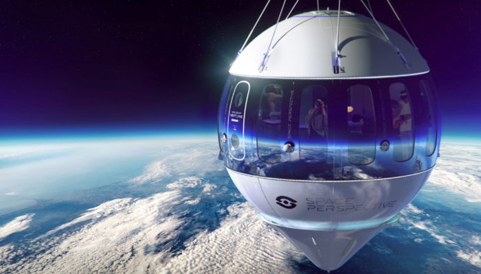 スペースシップ・ネプチューンのイメージ（画像：HISの発表資料より、スペース・パースペクティブ提供画像）