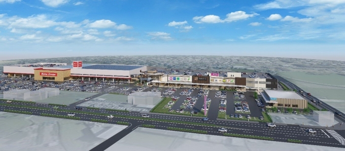 イオンタウン松原の完成イメージ（イオンタウン発表資料より）