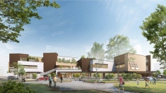 フレスポ阿波座の開業イメージ（大和リース発表資料より）