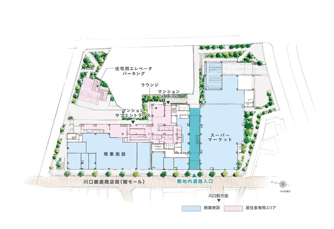 施設の配置図（野村不動産発表資料より）