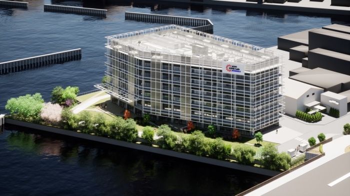 （仮称）三井リンクラボ新木場3の外観イメージ（画像：三井不動産の発表資料より）