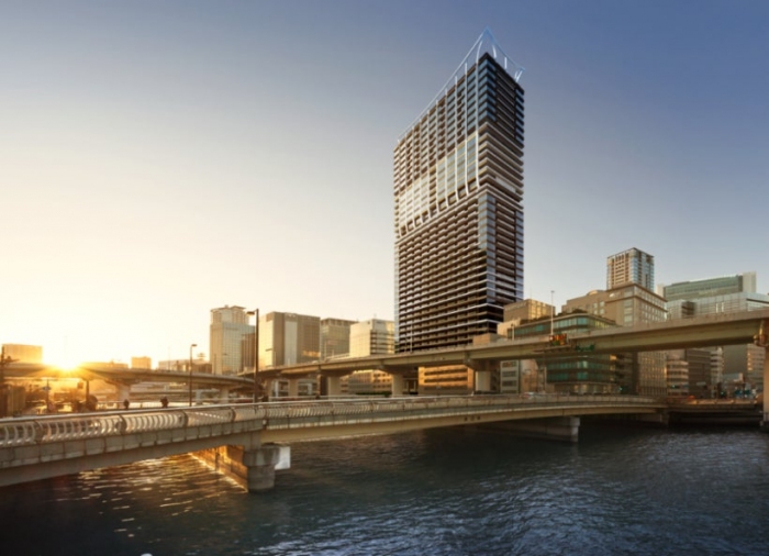 大阪市北区堂島浜二丁目計画の完成イメージ（三井不動産レジデンシャルなど発表資料より）