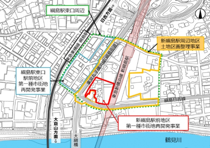 綱島駅東口エリア開発概要（東急発表資料より）