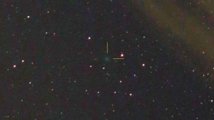 発見時の画像（画像: 国立天文台の発表資料より (c) 西村栄男）