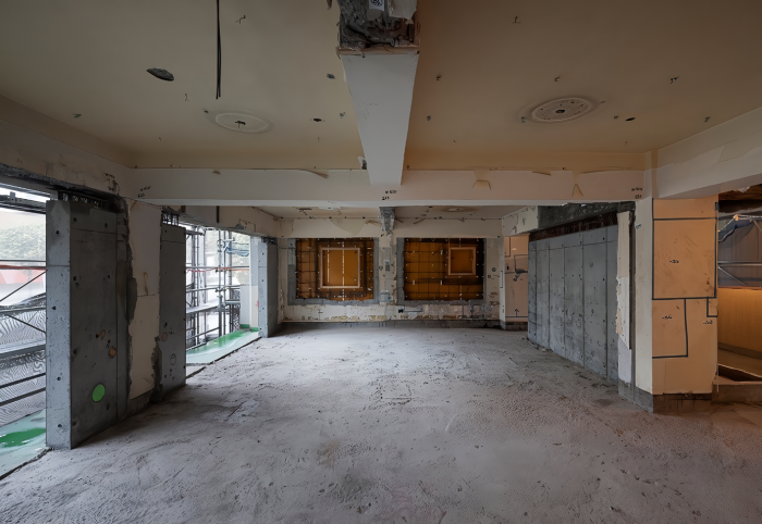 補強イメージ・開口閉塞（画像：三井不動産の発表資料より）