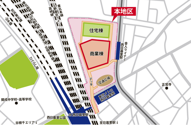 開発エリアの地図