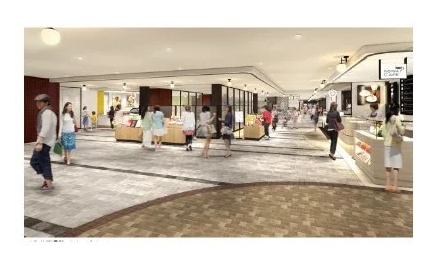 東京側1階エスカレーター付近イメージ（ジェイアール東日本都市開発発表資料より）