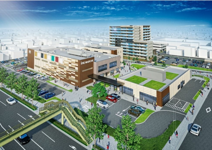 iiNEマルシェの開業イメージ（中電不動産発表資料より）