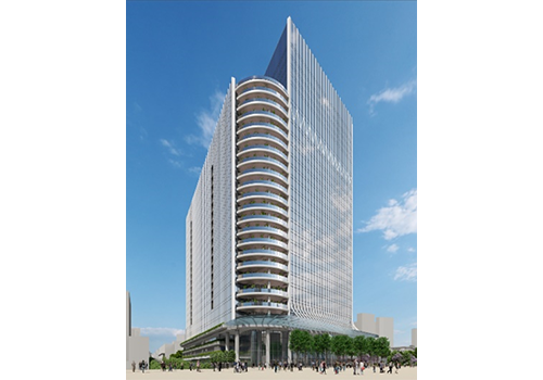 品川駅西口の大型複合施設完成イメージ（京浜急行電鉄発表資料より）