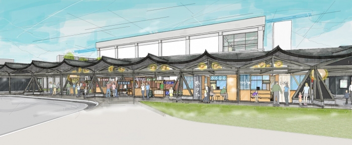 西側から見た参の戸エリアのイメージ（画像: 名古屋鉄道発表資料より）