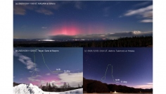 2023年12月1日に北海道で撮影されたオーロラ写真（画像: 名古屋大学の発表資料より）