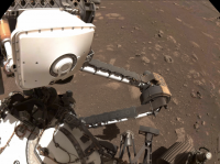 NASAのパーサヴィアランス・ローバーに搭載されたロボットアーム　(c) NASA / JPL-Caltech
