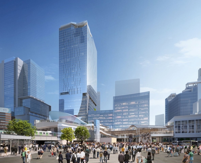 渋谷スクランブルスクエア第2期工事の完成イメージ（JR東日本など発表資料より）