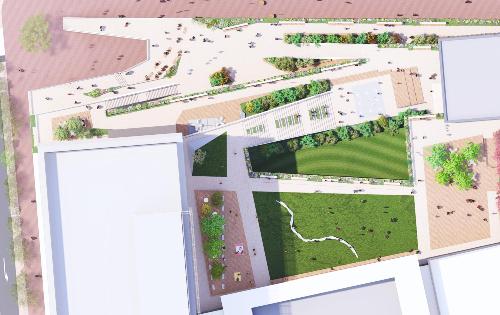 屋上広場のイメージ。