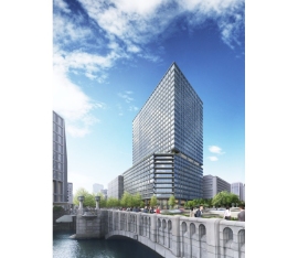 淀屋橋ゲートタワーと命名された複合施設の完成イメージ（大和ハウス工業提供）