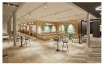 羽田空港フードコートのリニューアルイメージ（日本空港ビルデング発表資料より）