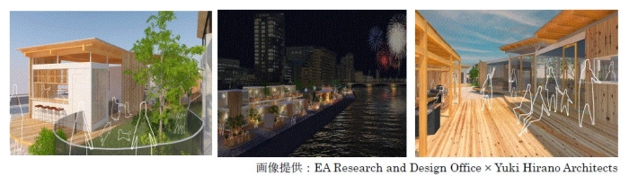 万代テラスにぎわい施設の完成イメージ（ピーエイの発表資料より）