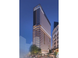 新ランドマークとなる複合施設の完成イメージ（南海電鉄発表資料より）