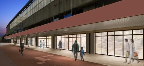 シャミネ鳥取の外観イメージ（JR西日本山陰開発発表資料より）