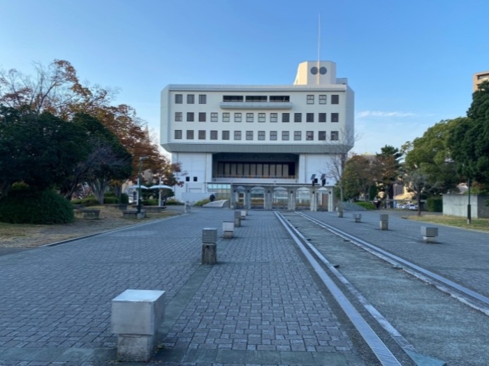 徳島県が新ホールを計画していた藍場浜公園（2023年11月筆者撮影）
