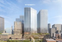 NTT日比谷タワーの完成イメージ（NTT都市開発発表資料より）