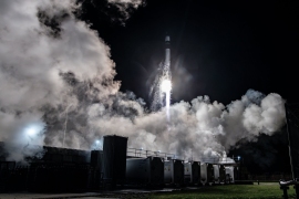 7機目の小型SAR衛星を打ち上げたElectronロケットの様子（画像: Synspective）