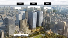 HIBIYA CROSSPARKの完成イメージ（NTTアーバンソリューションズ発表資料より）