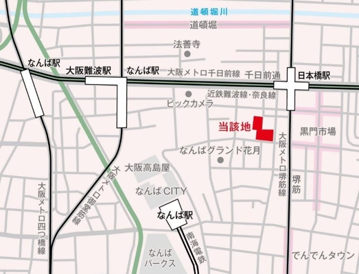 周辺地図（画像: サンケイビルの発表資料より）