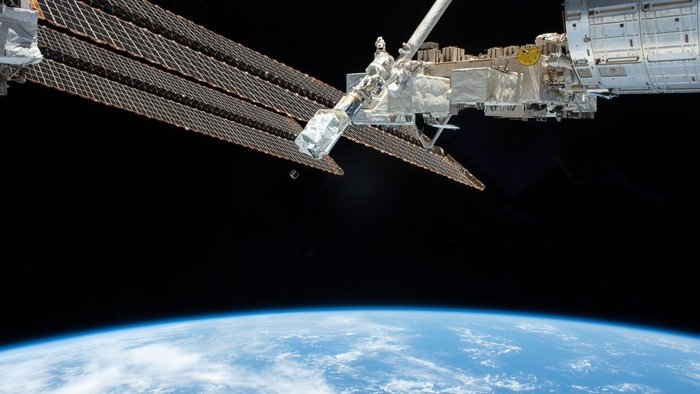 iss063e003633 (4/28/2020) --- The Quetzal-1 CubeSat is seen as it deploys from the JEM Small Satellite Orbital Deployer aboard the International Space Station. Quetzal-1 is Guatemala’s first satellite. It was developed in-house at Universidad del Valle de Guatemala (UVG) and tests a multispectral remote sensor prototype composed of a camera, a piezoelectric motor, and a filter carousel designed to acquire images at different wavelengths. (NASA) iss063e003633 (4/28/2020) --- The Quetzal-1 CubeSat is seen as it deploys from the JEM Small Satellite Orbital Deployer aboard the International Space Station. Quetzal-1 is Guatemala’s first satellite. It was developed in-house at Universidad del Valle de Guatemala (UVG) and tests a multispectral remote sensor prototype composed of a camera, a piezoelectric motor, and a filter carousel designed to acquire images at different wavelengths. (NASA)