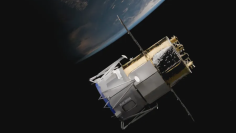 These artist's concepts depict Blue Origin's Blue Moon Mark 2 human landing system test article in Earth orbit and docked with NASA's Orion spacecraft as part of NASA's upcoming Artemis III demonstration mission in low Earth orbit. (Nasa.gov)