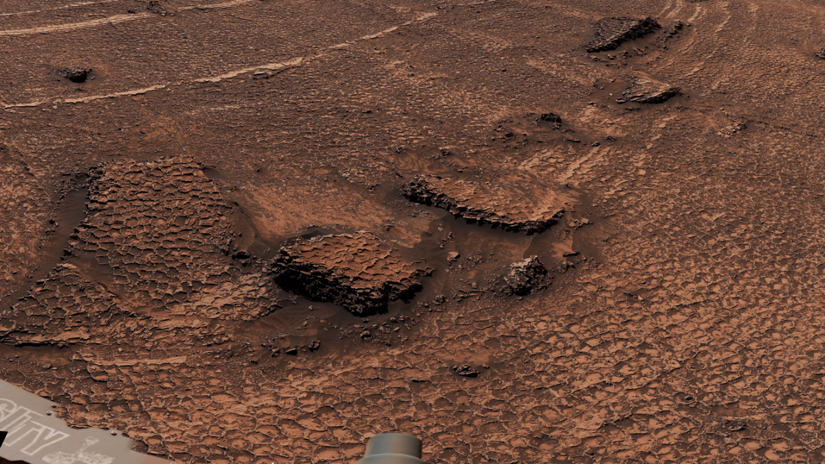 A close-up of the polygon fractures discovered by NASA’s Curiosity Mars rover highlights their honeycomb-like textures (Curiosity Rover/Nasa.gov) A close-up of the polygon fractures discovered by NASA’s Curiosity Mars rover highlights their honeycomb-like textures (Curiosity Rover/Nasa.gov)