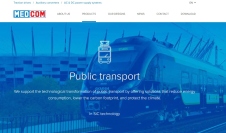 三菱電機が完全子会社化するポーランドの鉄道車両用電機品メーカー、MEDCOMのウェブサイト。