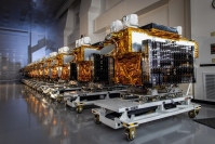 米宇宙開発局（SDA）の「トランシェ1輸送層（T1TL）」向けにノースロップ・グラマンが製造した衛星。今回のT1TL-Aでは21基をFalcon 9で低軌道へ投入する計画。（写真: Northrop Grumman）
